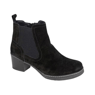 Womens Black Real Swade Inside Zip Ankle Boot - Daley Footwear